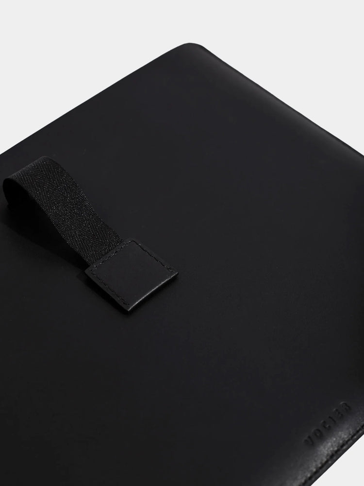 Black Italian Leather Laptop Case